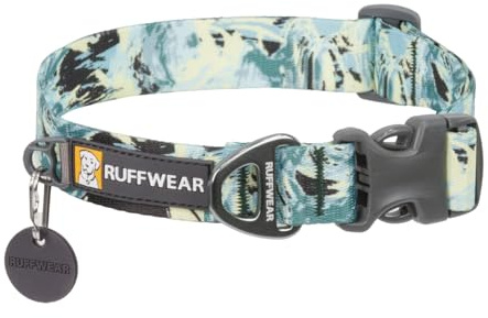 Ruffwear Front Range Small Dog Collar, Pet Dog Collar with Aluminum V-ring Dog Lead Attachment, Comfortable & Strong with Side Buckle & Webbing for Dog Walking, Size S (28-36cm), Sweeping Sage