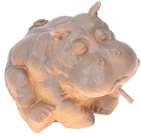 aqxreight Décor D'Hippopotame, Aspect Hippopotame, Matériau en Résine de Fabrication Soignée, Cracheurs D'étang de Petit Volume, adapté à la Piscine, au Salon, à la Chambre à Coucher, au