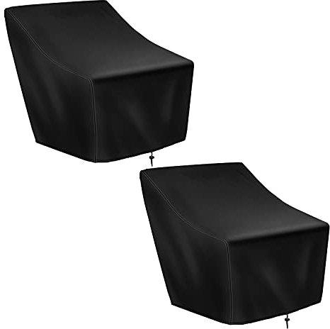 CosyCaya Fundas para Sillas de Patio, Paquete de 2 Fundas Impermeables para Muebles de Asiento Profundo para SalóN Al Aire Libre, para Sofá de JardíN Individual 27X31X40 Pulgada
