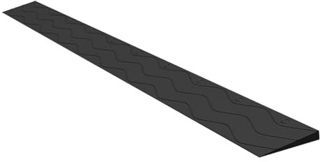 YZWZZXC Plastic Door Threshold Ramp, Ramps for Wheelchairs for Home, Loading Capacity 220 Pounds, can be Spliced ​​or Cut, Anti-Slip, for Doorways, Bathrooms, Supermarkets(Black,2cm/0.8in)