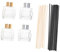STOBAZA 50ML Aromatherapie Diffuser Flasche Aus Im Diamant Design 4er Set Mit Rattanstäbchen Aroma Behälter Für Ätherische Öle Und Raumduft