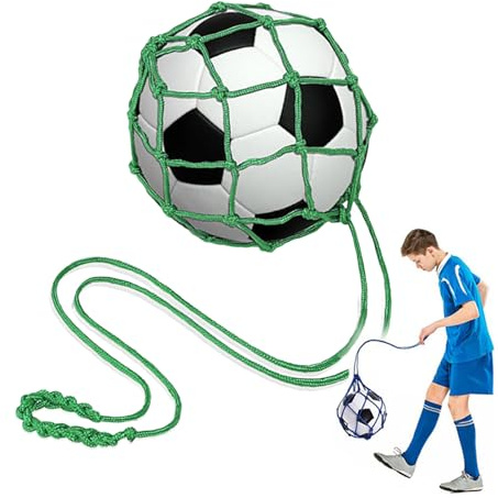 Naqqios Bolsa de red de baloncesto, bolsa de red para balones de fútbol, red de almacenamiento para pelotas de fútbol con cordón, soporte portátil para pelotas deportivas, red multifuncional para