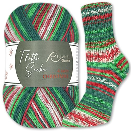 Frida's Wollhaus Rellana - Ovillo de lana para calcetines, 100 g, 4 hebras