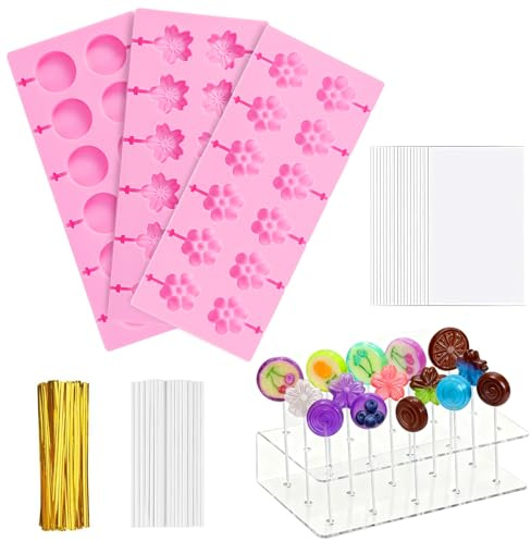 Bryzal 304 Pcs Cake Pop Craze Kit, Kids Baking Set for Ages 10-12 with Cake Pop Mold, Stand, Gifting Bags and Decorating Pen, Awesome Gift for Girls