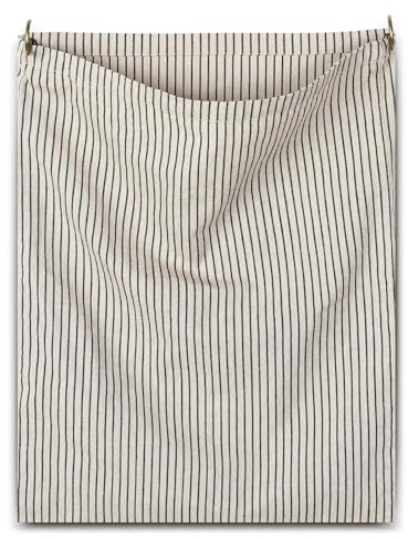 Ribbonlic Reusable Rag Cloth & Dish Towel Holder Natural Cotton Vintage Bag for Kitchen, Laundry Room, Bathroom Storage(Vertical Stripes)