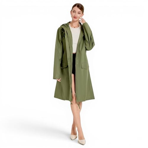 LivelyTrends Waterproof Rain Poncho with Sleeves for Men & Women – Lightweight Reusable Hooded Raincoat, Polyester Rain Jacket for Festivals, Travel, Camping, Hiking & Outdoor Activities