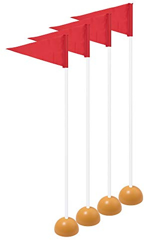 Champion Sports Universal Soccer Corner Flags with Sand-Fill Base, Set of 4
