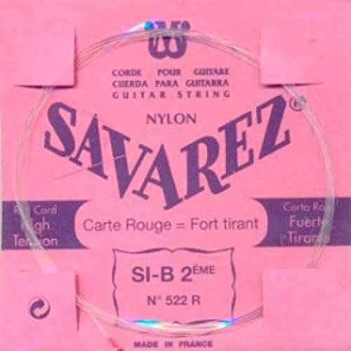 Savarez Nylon - 522R - Guitarra de concierto - SI2-Cuerda individual - Alta tensión - Espesor .032 - Tensión 5,4kg/ 11,92lbs
