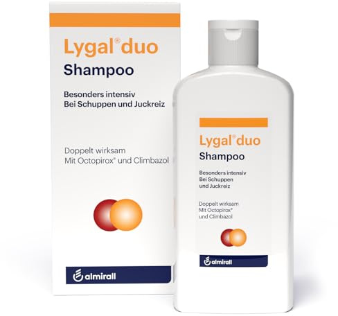 Lygal duo Shampoo, bei hartnäckigen Schuppen und Juckreiz, mit den Aktivstoffen Octopirox und Climbazol, intensiv und doppelt wirksam, mit Panthenol, 150 ml