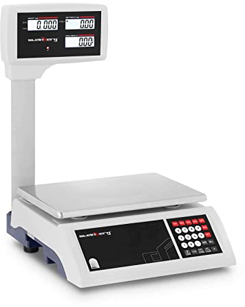 Steinberg Systems Kontrollwaage 30 kg / 5 g LCD-Hochanzeige 7 Speicherplätze Akku Digitalwaage