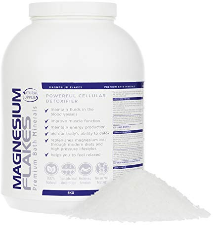 Magnesium Flakes 5kg, Premium Bath Salts Relaxing Therapy - (Magnesium Chloride Hexahydrate) - Resealable