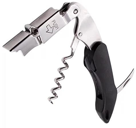 Sacacorchos para vino de acero inoxidable, cuchillo de camarero, abridor de vino con abridor de botellas y cortador de láminas, cuchillo sumiller, cubiertos multifuncionales, sacacorchos para vino,