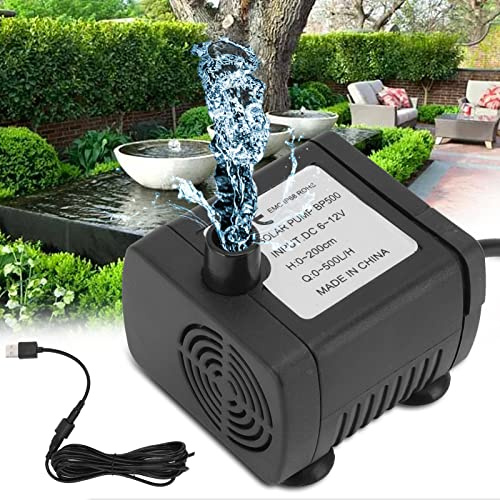 Mini dränkbar vattenpump, DC6-12V Ultratyst dränkbar vattenpump, akvariepump, liten fontänpump för damm, akvarier, akvarium, bordsskiva, fontän för husdjur, inomhus- eller utomhusfontän, Mini drä