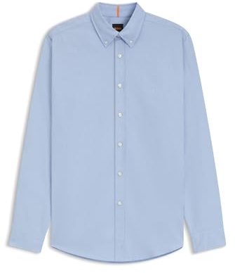 BOSS Mens Long Sleeve Shirt Blue 460 M