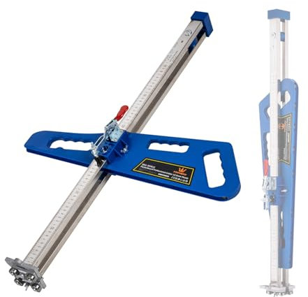 TOPWAY Manual Plasterboard Cutting Tool with Foldable Handle, 61cm Max Cutting Width, Stainless Steel Structure, Drywall Gypsum Board Cutter for Woodworking DIY Project