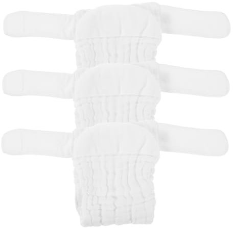 SEWOART 3stücke Teiliges Wiederverwendbare Baumwollwindeln Für Neugeborene Weiche Und Atmungsaktive Stoffwindeln Verstellbare Für Jungen Und Mädchen Für Empfindliche Babyhaut