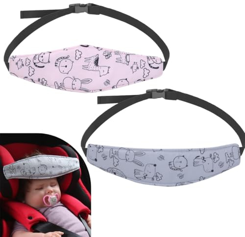 GGUFAY Reposacabezas para asientos de coche, 2 piezas, soporte para cabeza infantil ajustable, cuña cabeza para bebé, reposacabezas para asiento de coche, reposacabezas para viaje,protección del(B)