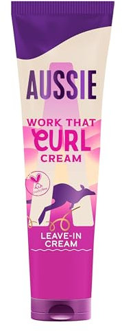 Aussie Work That Curl Crema Ricci 160ml, Crema Senza Risciacquo per Definire e Idratare Capelli Mossi e Ricci, Infusa con Olio di Cocco, Vegana e Cruelty-Free