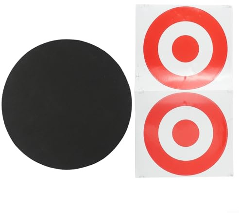 Zilimontt Practice Target for Bow – For EVA Foam Arrow Target, 25 x 25 x 3 cm, Black with White For Bullseye, Lightweight 110 g, Outdoor & Indoor Use, For -Absorbing(Black)