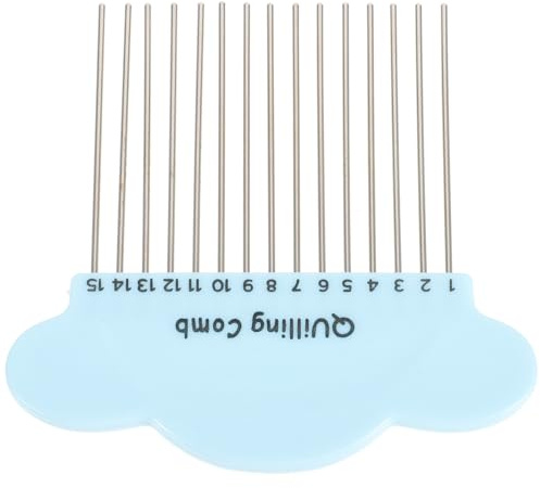 MERRYHAPY Pettine per Quilling Strumento Portatile e Delicato in Plastico e Metallo Design Cartoon Colore Casuale per Quilling Fai da Te, per Principianti e Artigianato di