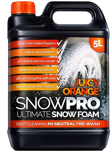 SnowPro Snow Foam Shampoo Car Wash Soap 5L pH Neutral Vehicle Cleaning Detailing Pre Wash Orange Fragrance
