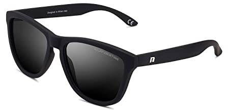 CLANDESTINE - Gafas de Sol Unisex - Modelo Model - Color Negro - Lentes de Nylon de Color Negro con Filtro HD - Protección UV 400, UVB y UVC - 140 x 50 mm