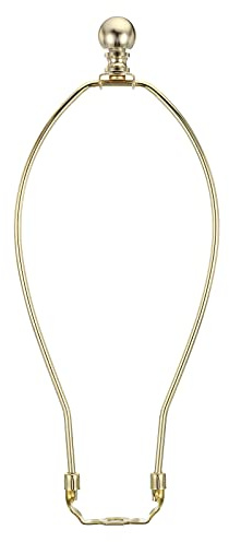 PATIKIL 11.5 Inch Lamp Harp Kit with Finial, 1 Set Detachable Shade Bracket Holder, DIY Lighting Accessories for Table Floor Lamps, Gold Tone