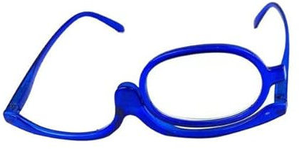 Occhiali da lettura trucco, ingrandimento occhiali trucco, occhiali da lettura per trucco, lenti rotanti pieghevoli, 100 gradi