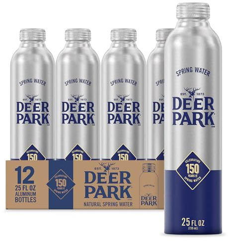 Deer Park Spring Water. 12 Pack - Crisp Refreshing Taste - 25 Fl Oz, Aluminum Bottle