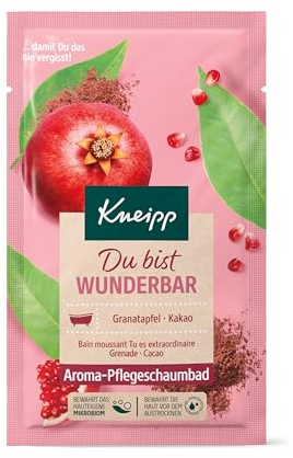Kneipp Aroma-Pflegeschaumbad Du bist wunderbar - Badezusatz mit hochwertigen Extrakten aus Granatapfel und Kakao - Für die wohlverdiente Auszeit mit fruchtigem Duft und langanhaltendem Schaum - 50ml