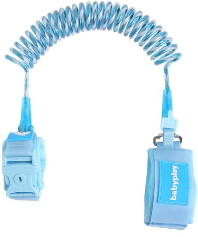 Anti muñeca perdida Enlace para niños,Cinturon Anti-Perdida Correa de Seguridad para Niños Correa de Muñeca Antipérdida para Niño Ajustable Rotación2.5m (blue)