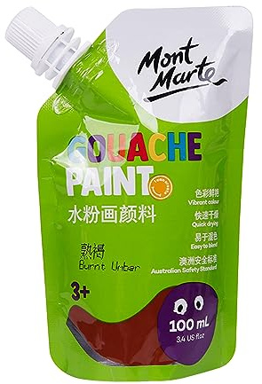 Peinture gouache 11 couleurs (sachets de 100 ml) dans des sacs à pigments riches qui ne se décolorent pas et non toxiques pour peintres