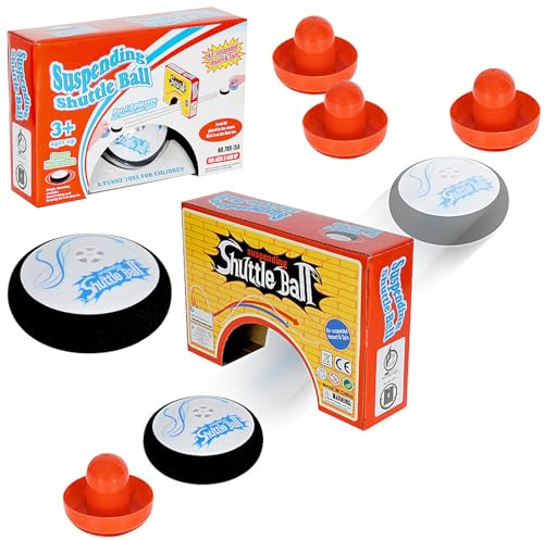 Airs Hockey Hover Puck,Jeu de Hockey sur Table avec 2 Poussoirs Rouge,Palet Hover de Table,pour Les Fêtes,Anniversaires et Rassemblements en Famille
