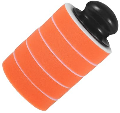 Gadpiparty Kit de Almohadillas para Pulir Automóviles con Mango, Esponja Redonda de Plástico y Espuma, Herramienta Manual para Aplicación Delicada de Cera en Vehículos
