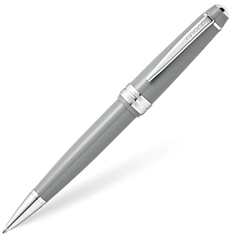 CROSS Bailey Light Polished Grey Resin Ballpoint Pen INCL. Premium Gift Box - Refillable Medium Ball Pen, Glossy Gray