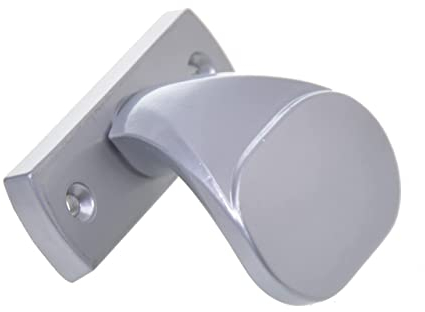 Aqbau® Türknopf f.Rahmentüren Aluminium Knopfdrücker Türknauf feststehend türknöpfe schiebetür griff knauf garagentor griff für Türen Tore Pforten (Silber)