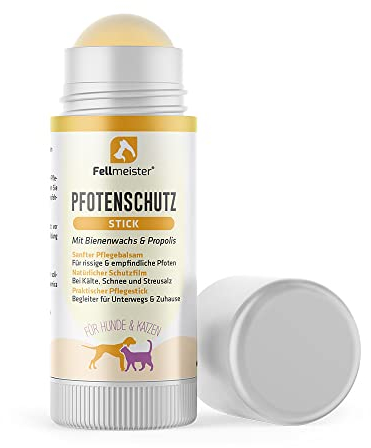 Fellmeister® Pfotenbalsam, Nasenbalsam Hund & Katze als Stick I Pfotenschutz bei empfindlichen und rissigen Pfoten I Natürliche Inhaltsstoffe mit Bienenwachs I Made in Germany