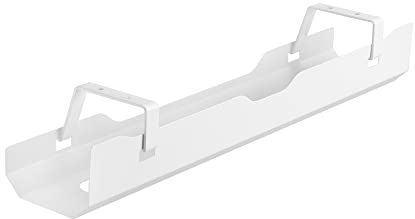 conecto Support de câble pour Bureau, Gestion des câbles avec Montage sous Le Bureau, Blanc