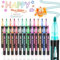 TYFYH 24 Farben Glitzerstifte Magische Stifte, Geschenke für Mädchen, Einschulung Mädchen, Outline Stifte, Marker Metallic Zauberstifte für Scrapbooking, Basteln Kinder