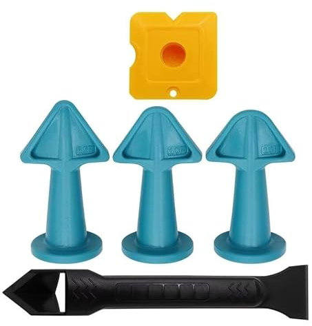 5Pcs Caulking Nozzle Applicator Finishing Tool Spatula Plastic Glue Shovel Tile Brick Joints Floor Silicone Remover Grout Kit