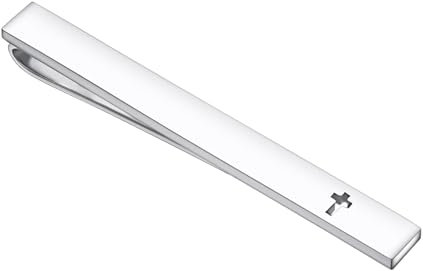 Asienice Krawattennadel Silber Kreuzen für Herren Krawattenklammer Business Hochzeit Krawattennadeln Tie Clip für Herren