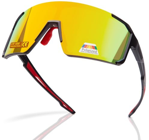 Epavouos Polariserade sportglasögon solglasögon cykelglasögon oljeresistent ultralätt TR-material UV400 sportstil