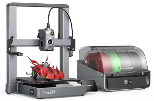 Creality Hi Combo (A) Impresora 3D, Velocidad de impresión de 500 mm/s, impresión Multicolor, impresión silenciosa, detección automática RFID de consumibles, tamaño de impresión 260 x 260 x 300 mm