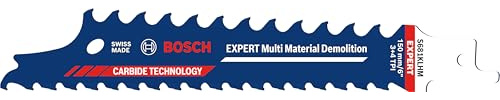 Bosch 1x Hoja EXPERT Multi Material Demolition S681KLHM (para Madera con metal, Madera de construcción con mortero y clavos, Longitud 150 mm, Professional Accesorios Sierra sable)