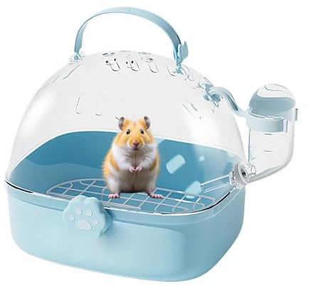 Vogeltransportbox | PVC Reisekäfig Für Hamster Mit Trinkflasche | Atmungsaktive Tier Transportbox Für Nymphensittiche Chinchillas Unzertrennliche Wellensittiche | Sperling Igel Sittiche Und