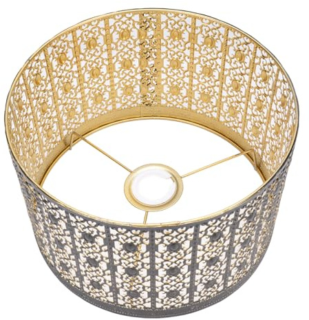 OVAQUIXI Hollow Iron Lampshade for E14 E27 Bulbs, Enhances Light Sources in Studios and Living Rooms, Universal Fit for Various Fixtures