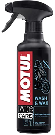 Motul E1 Wash & Wax 102996 Spray nettoyant sans Eau et Cire protectrice 400 ML