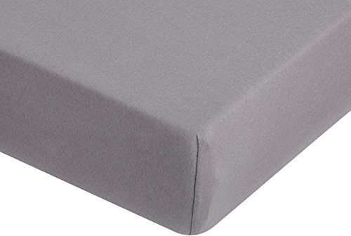 fleuresse Jerseyspannlaken/ 110x200-120x200 cm, Baumwolle, Steingrau, 120 x 200 cm