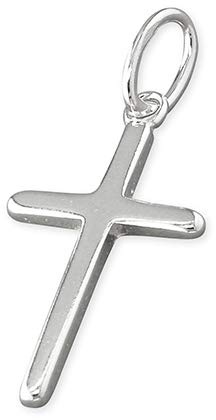 Strictly Gifts Small Silver Cross Crucifix Pendant 925 Sterling for Women Girls Mother Sister Daughter Christening Baptism with Gift Box- Cross measures 2.2cm high x 1.3cm wide