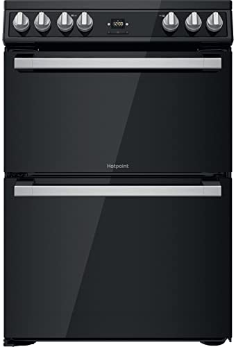 Hotpoint 60cm Double Oven Electric Cooker with Catalytic Cleaning - Black